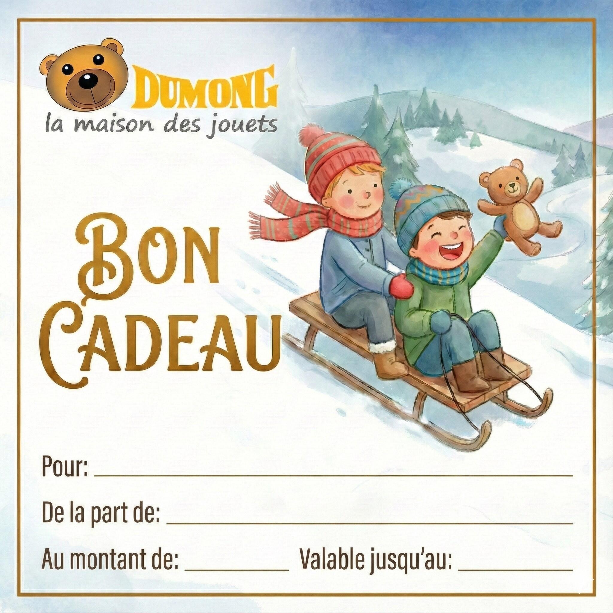 Geschenk Gutschein 100.00 € Dumong la maison des jouets