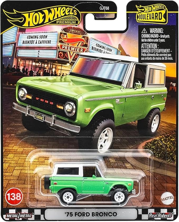 Hot Wheels Premium - #GJT68 JBL12 - '75 Ford Bronco - Boulevard 138 - 1/64