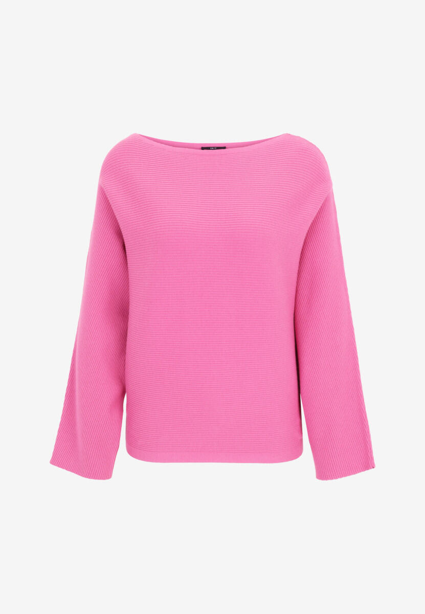 Strickpullover mit U-Bootausschnitt