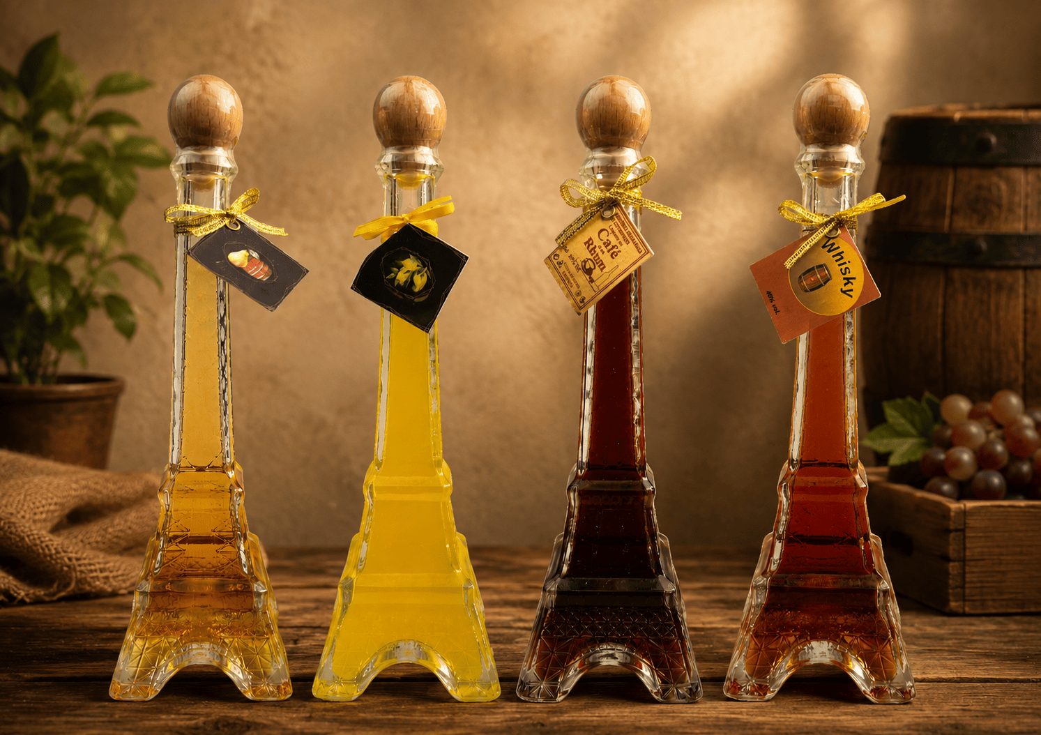 Bouteille de liqueur en forme de Tour Eiffel 0,2L