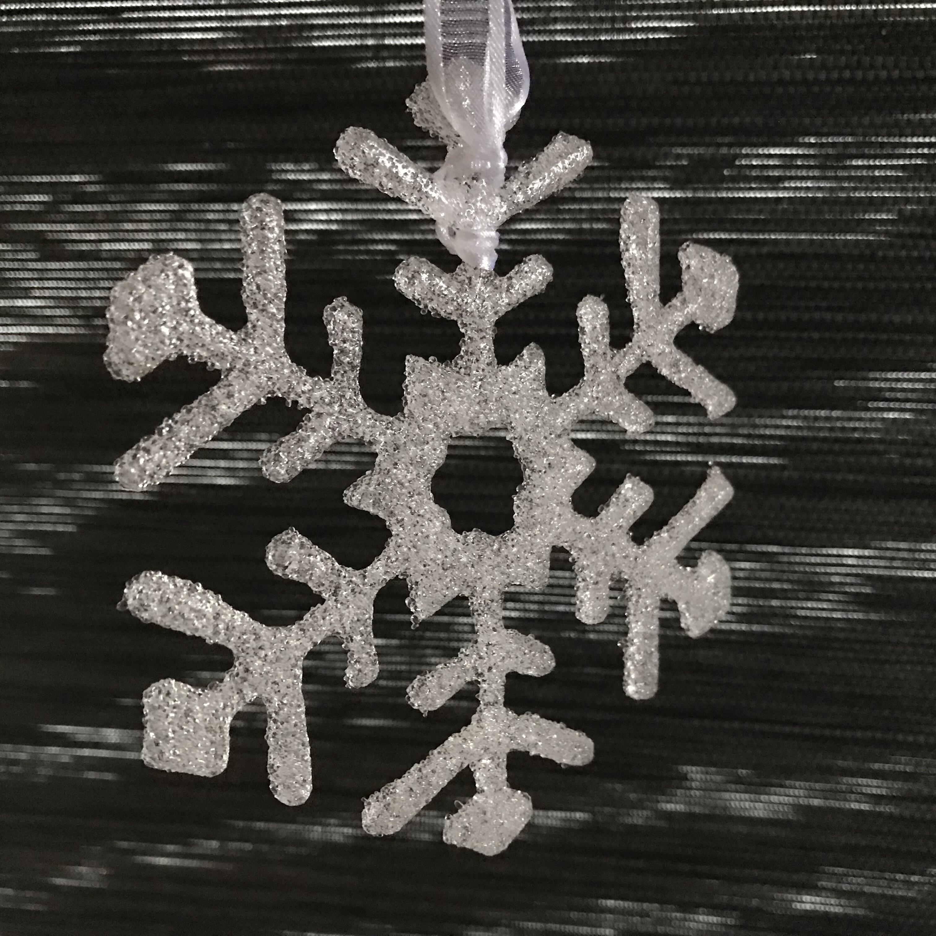 Flocon de neige "cristal transparent", fait main, MADE IN LUXEMBOURG, Design 2