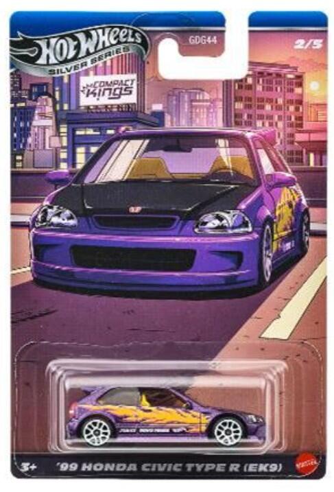 Hot Wheels Silver Series - #JLT20 JKX57 - '99 Honda Civic Type R (EK9) - Compact Kings - échelle 1:64