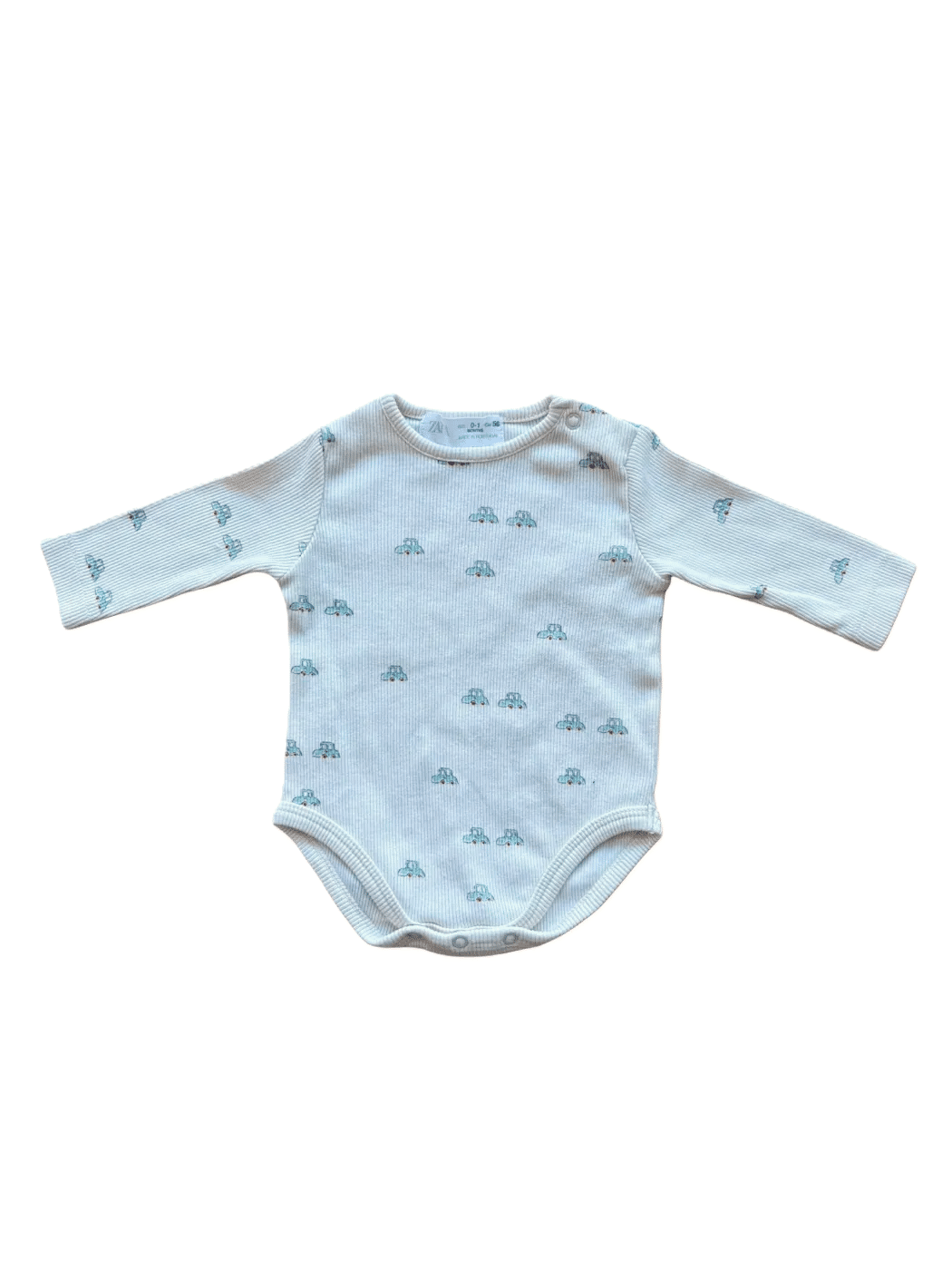 Zara Blanc et Bleu Car Body (0-1 mois / 56 cm)