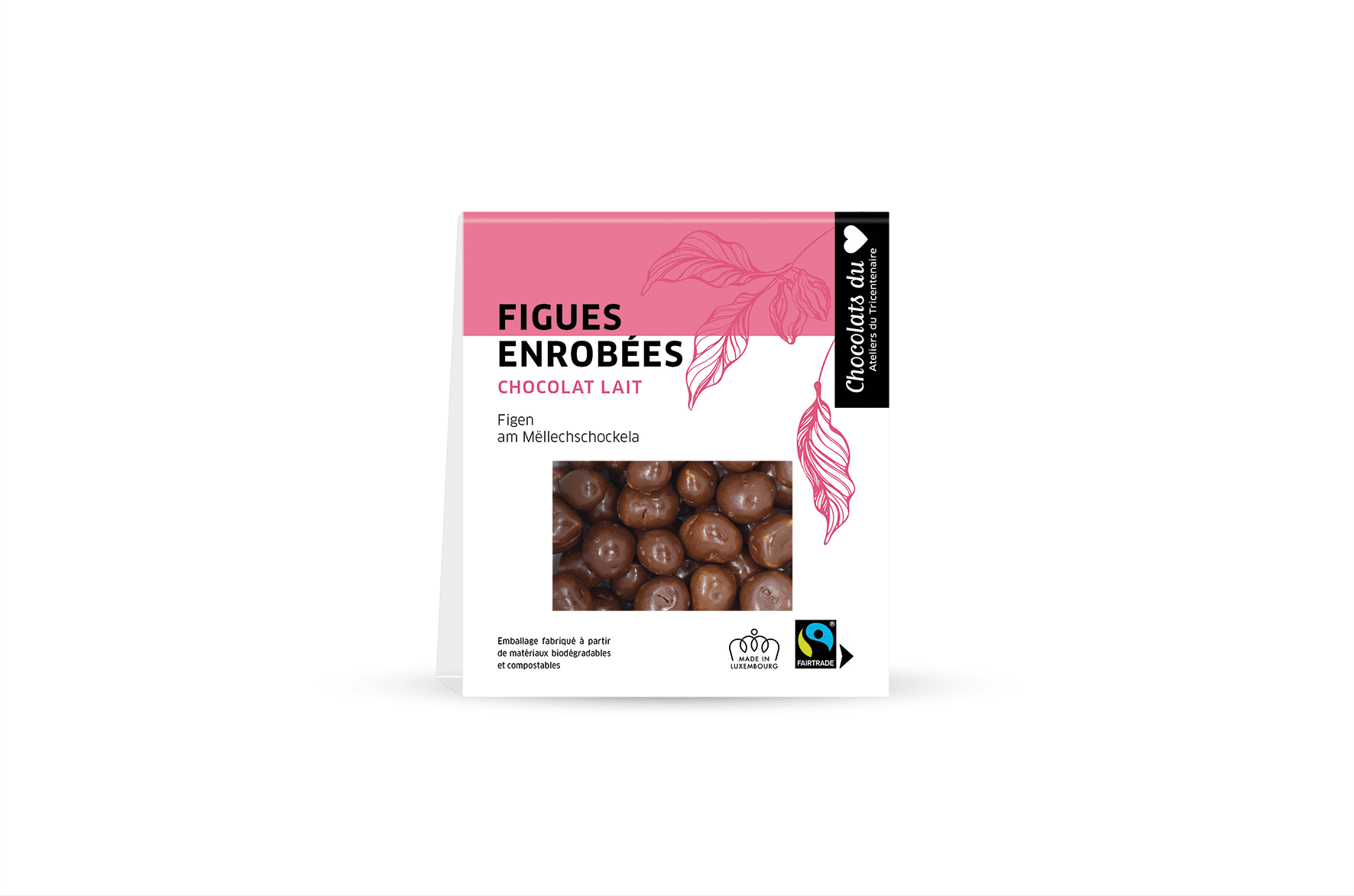 Figs coated with Fairtrade milk chocolate (80g)