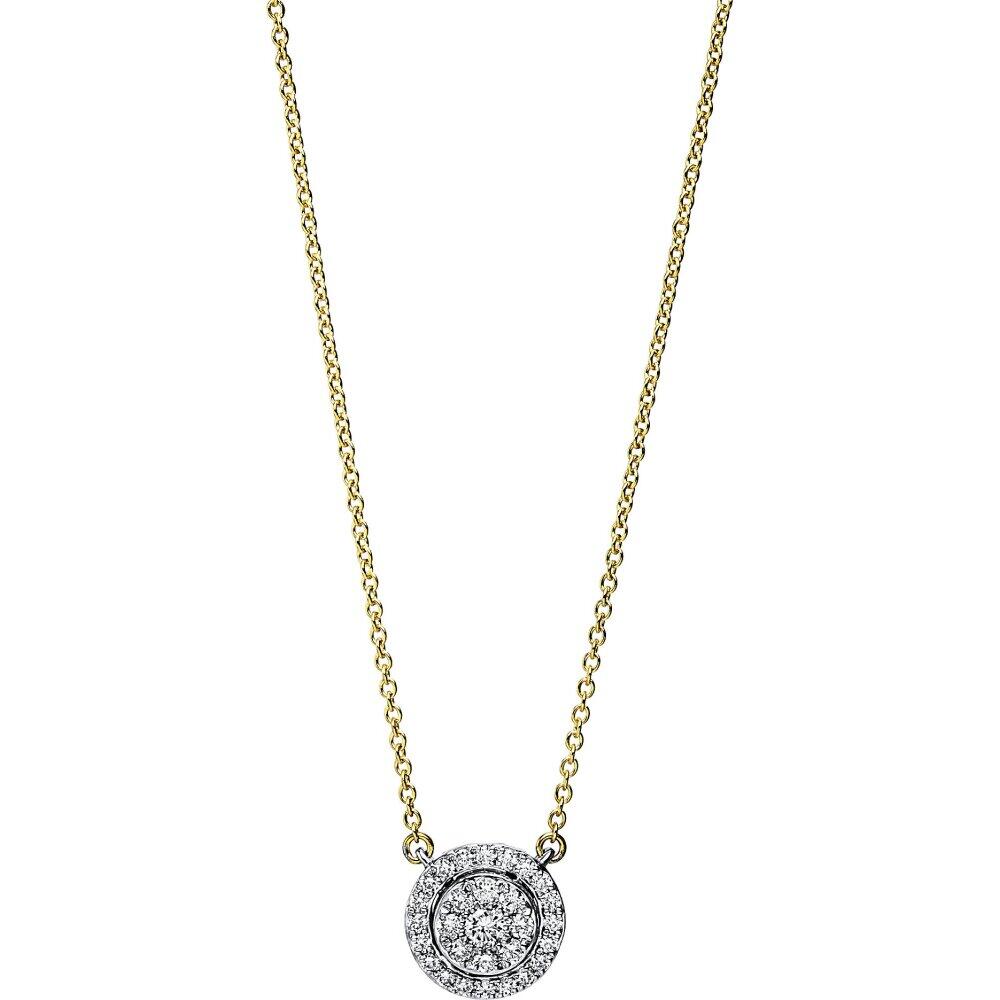 Luna Creation - Women's Necklace - Yellow Gold 18K - Diamond - 0.25 ct - 4F790GW8-1
