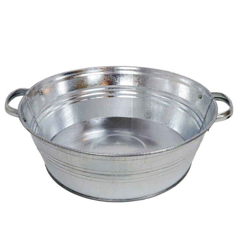 Flamingo Schale Zinkblech Ø 28 x 11 cm silber