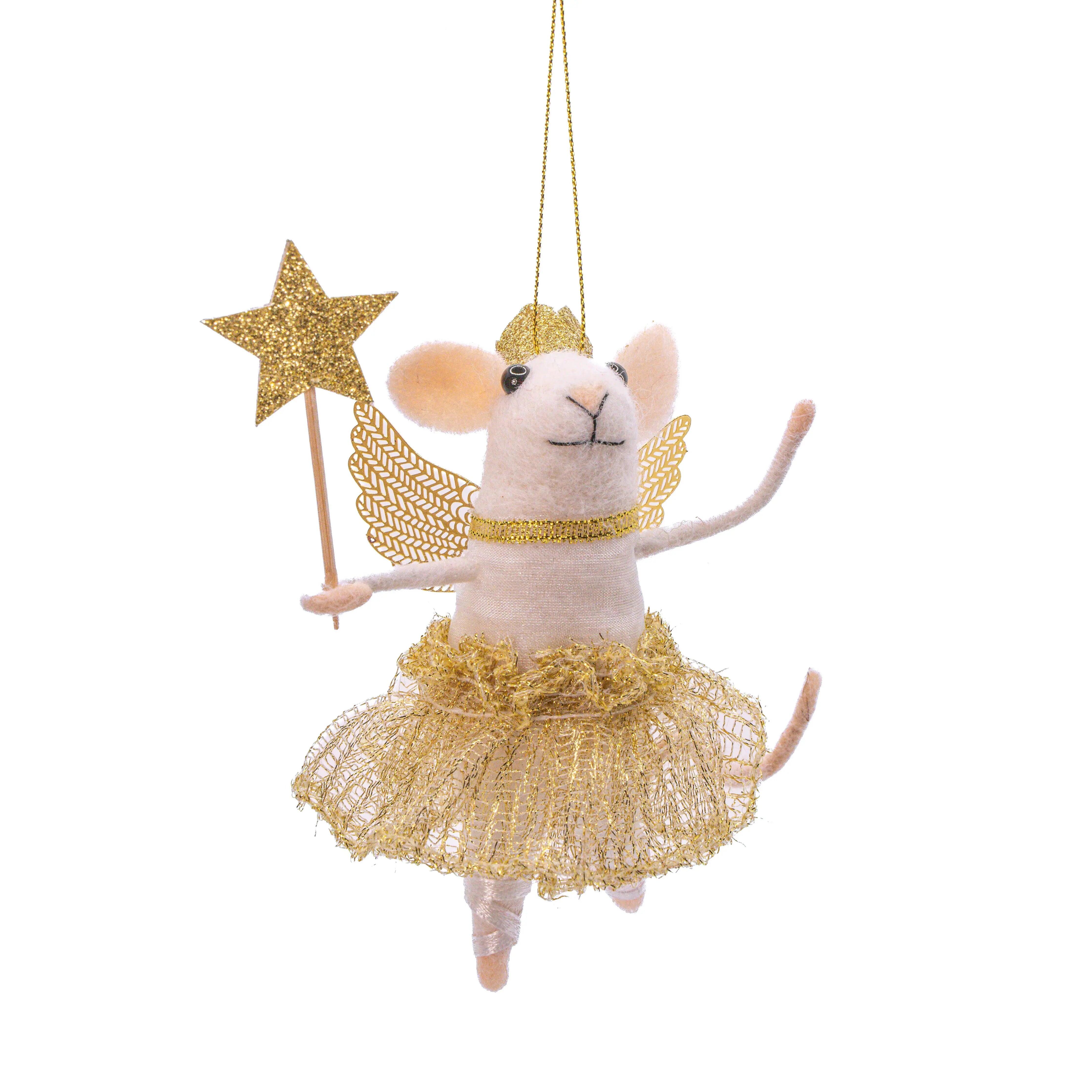 Sass & Belle Europe - Fairy Mouse with Wand Felt Decoration