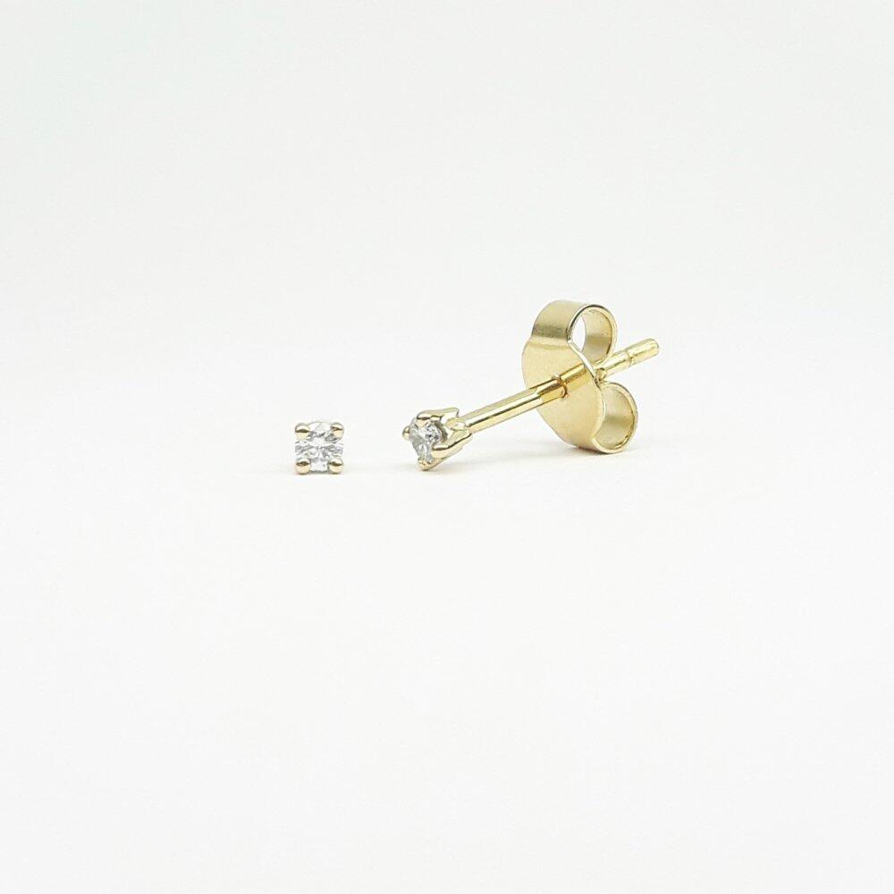 Ohrstecker aus 18kt Gelbgold und Brillanten à 0.06ct total.