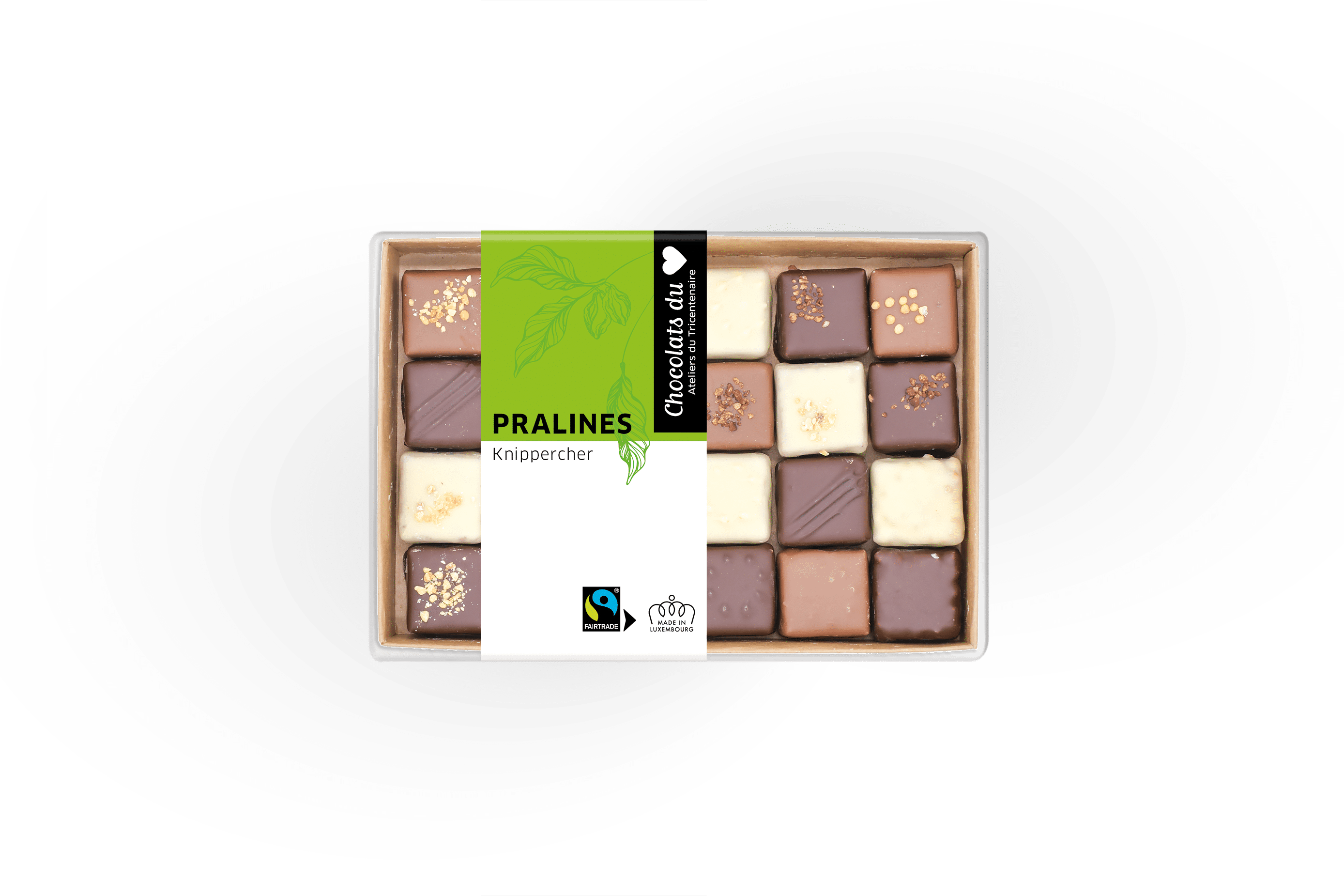 Étui-kraft 24 pralines, 230gr.