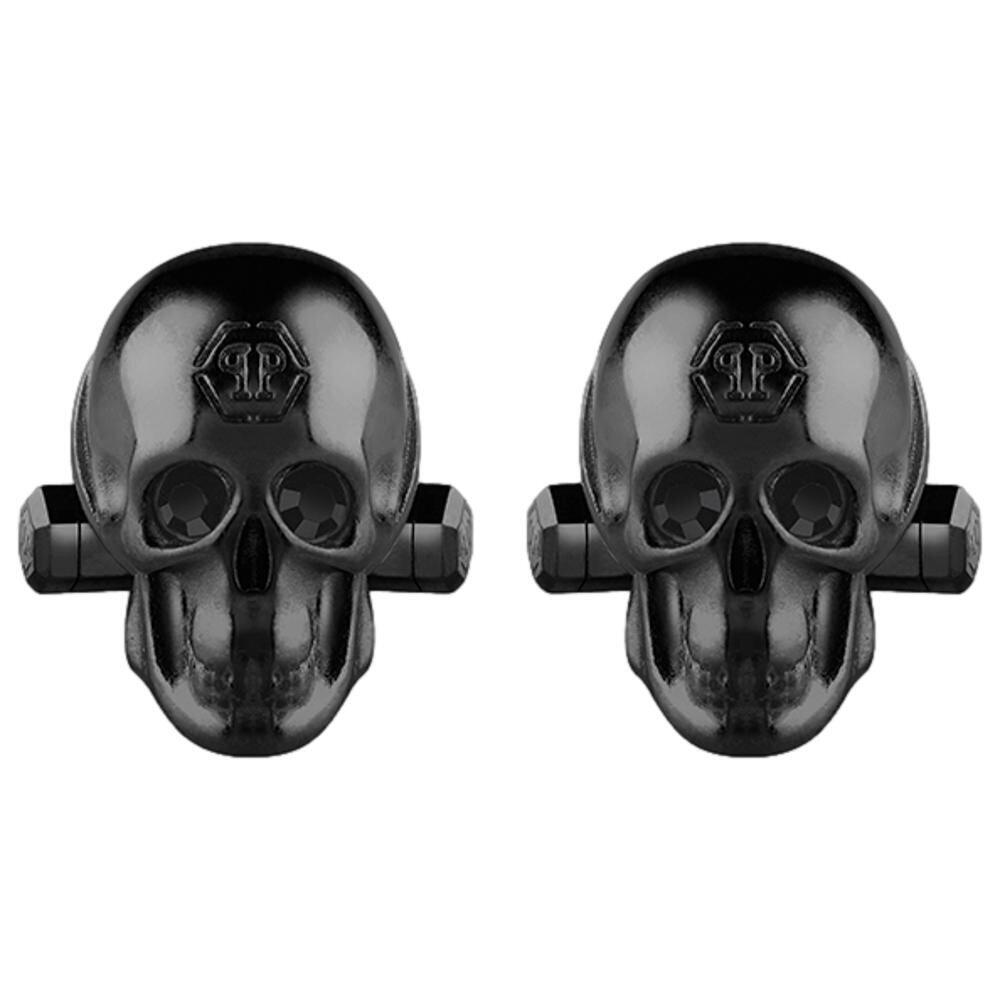 Philipp Plein - PJ9AA05CU - Boutons de manchette - pour homme - 3D SKULL - 2,6 x 1,2 cm