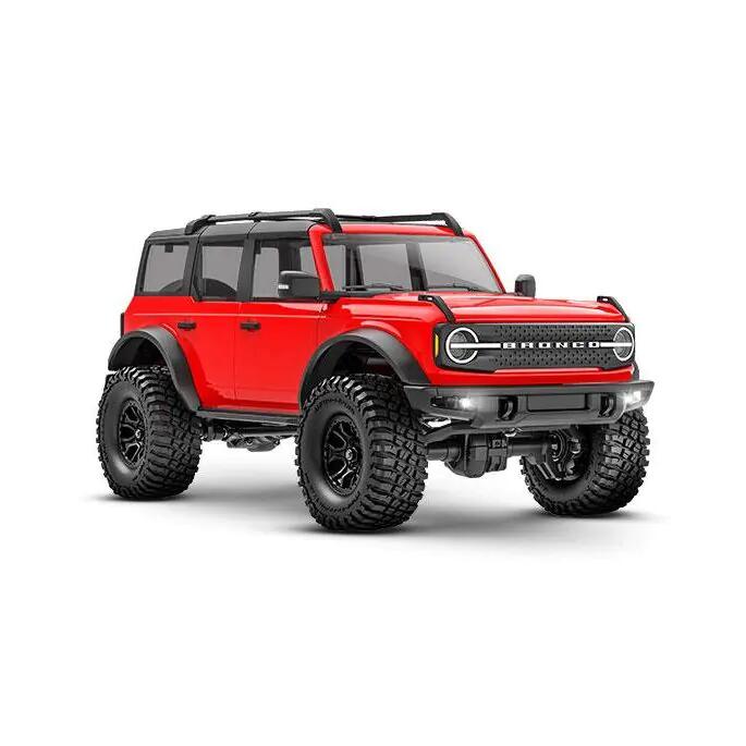 Traxxas 97074-1-RED TRX-4M 1:18 Scale and Trail Crawler Ford Bronco 4WD Electric Truck with TQ Red RC RTR