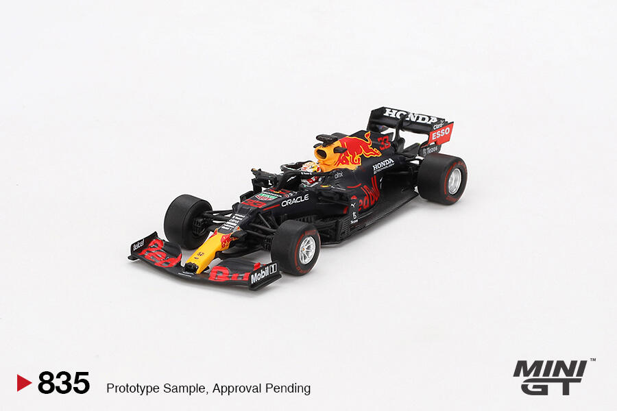 Mini GT - #MGT00835-L - Red Bull RB16B #33 Max Verstappen - Vainqueur du Grand Prix d'Abou Dhabi 2021 - Échelle 1:64
