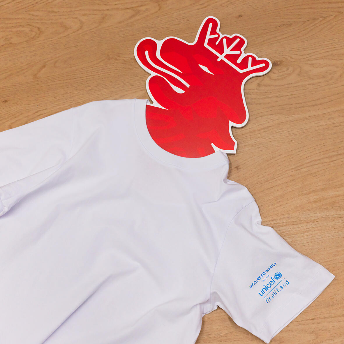 Weißes Oversize-T-Shirt UNICEF &amp; Jacques Schneider 