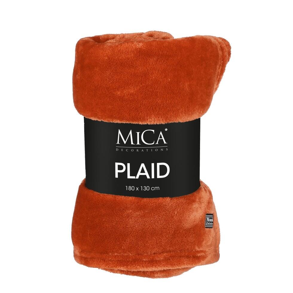Mica Decorations Fleece Blanket Famke 130 x 180 cm terra