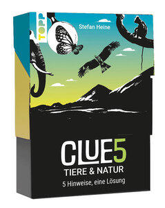 CLUE5 Tiere & Natur Das Trendquiz mit 5 Hinweisen - Errate 50 faszinierende Lebewesen aus der ganzen Welt. Wie viele Hinweise brau