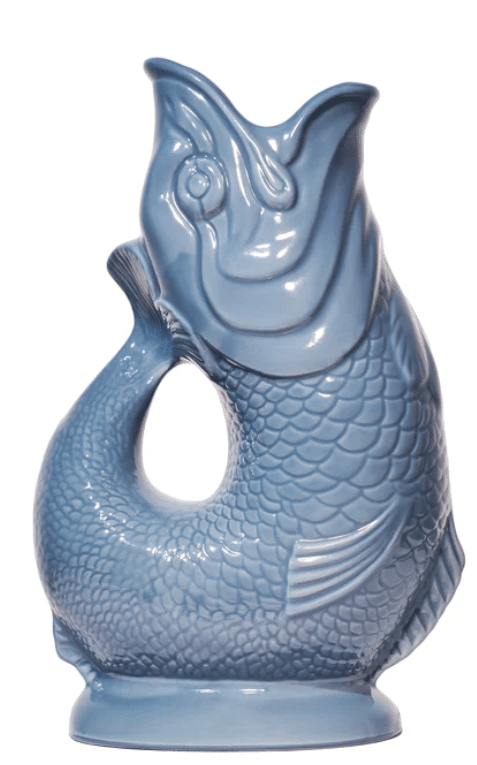 Gluckigluck - Gluggle Jug - fish jug in blue-grey