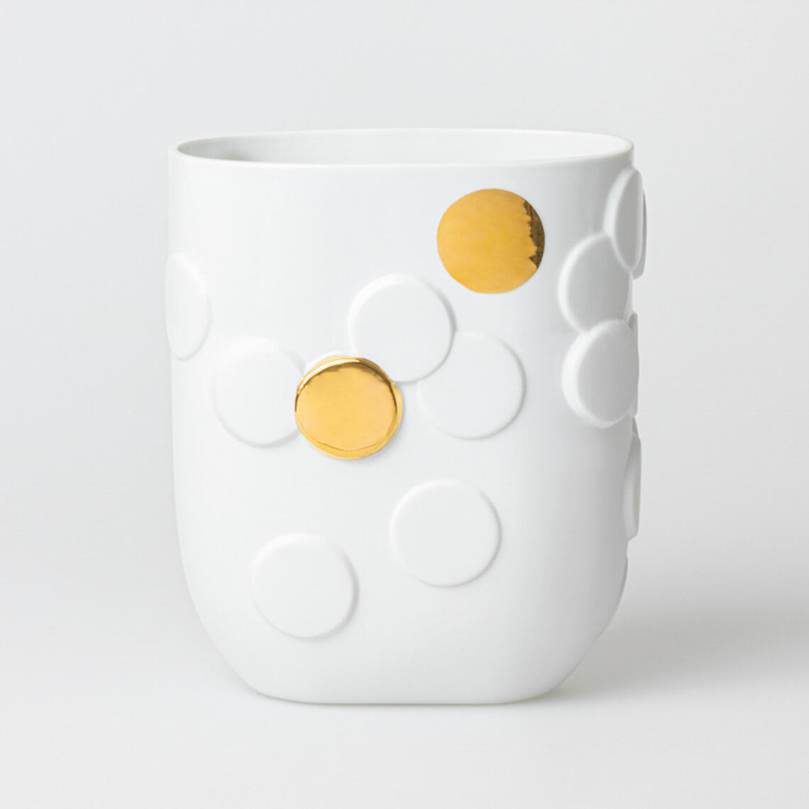 Vase avec détails dorés (19 x 12 x 21,5 cm)
