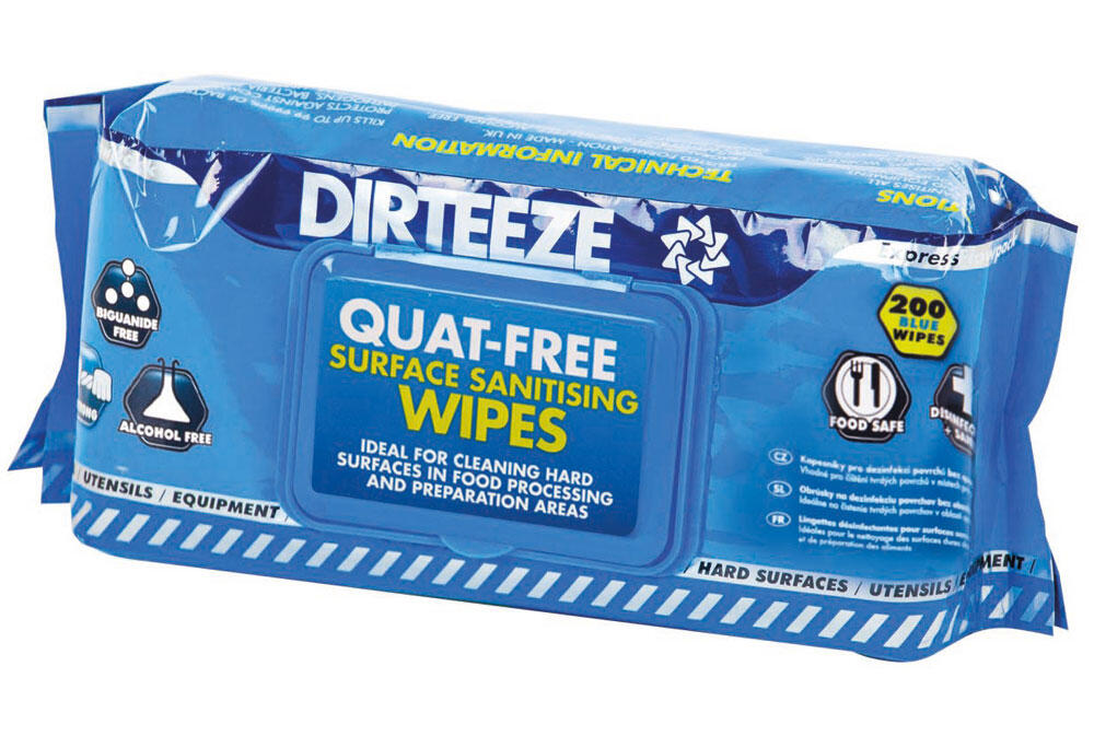 Quat-free Desinfektionstücher für Arbeitsflächen, Lebensmittelzubereitungsbereiche, Utensilien und Geräte
