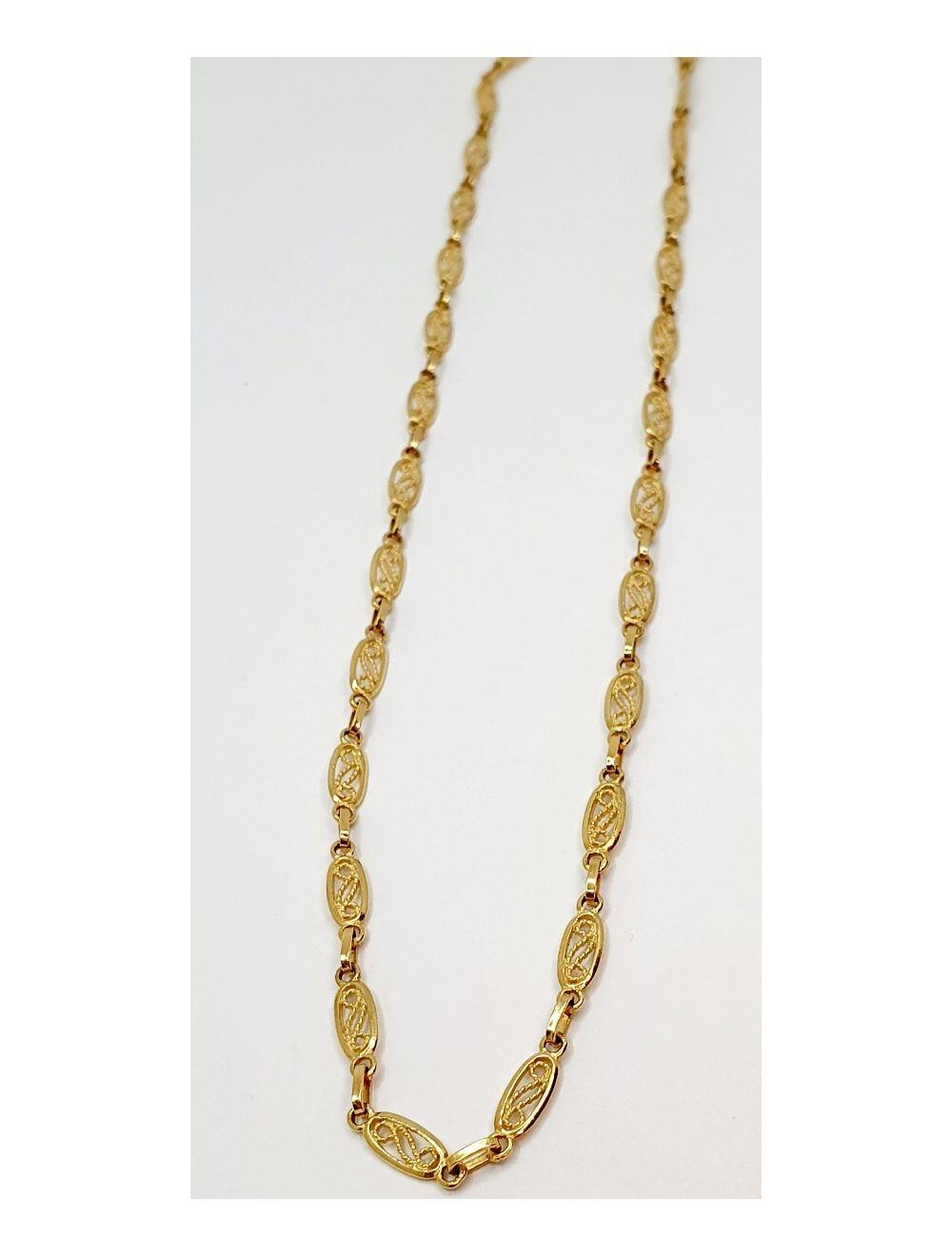 Collier 42cm or jaune 18K