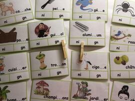 Jeux de cartes Cartes mémoire pédagogiques fait main