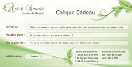 Gift certificates Bon Cadeau Art et Beaute
