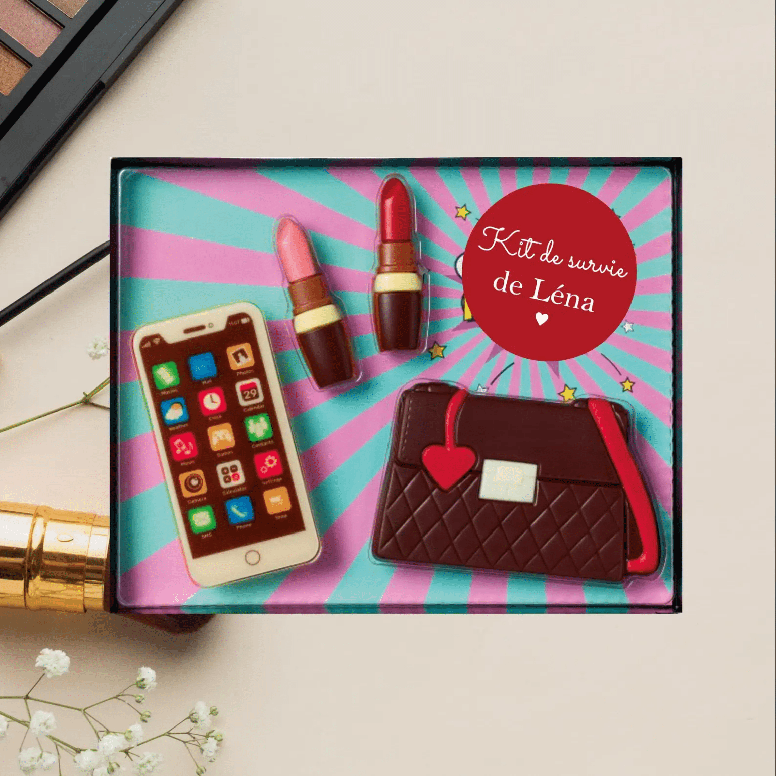 Personalized Chocolate Survival Kit