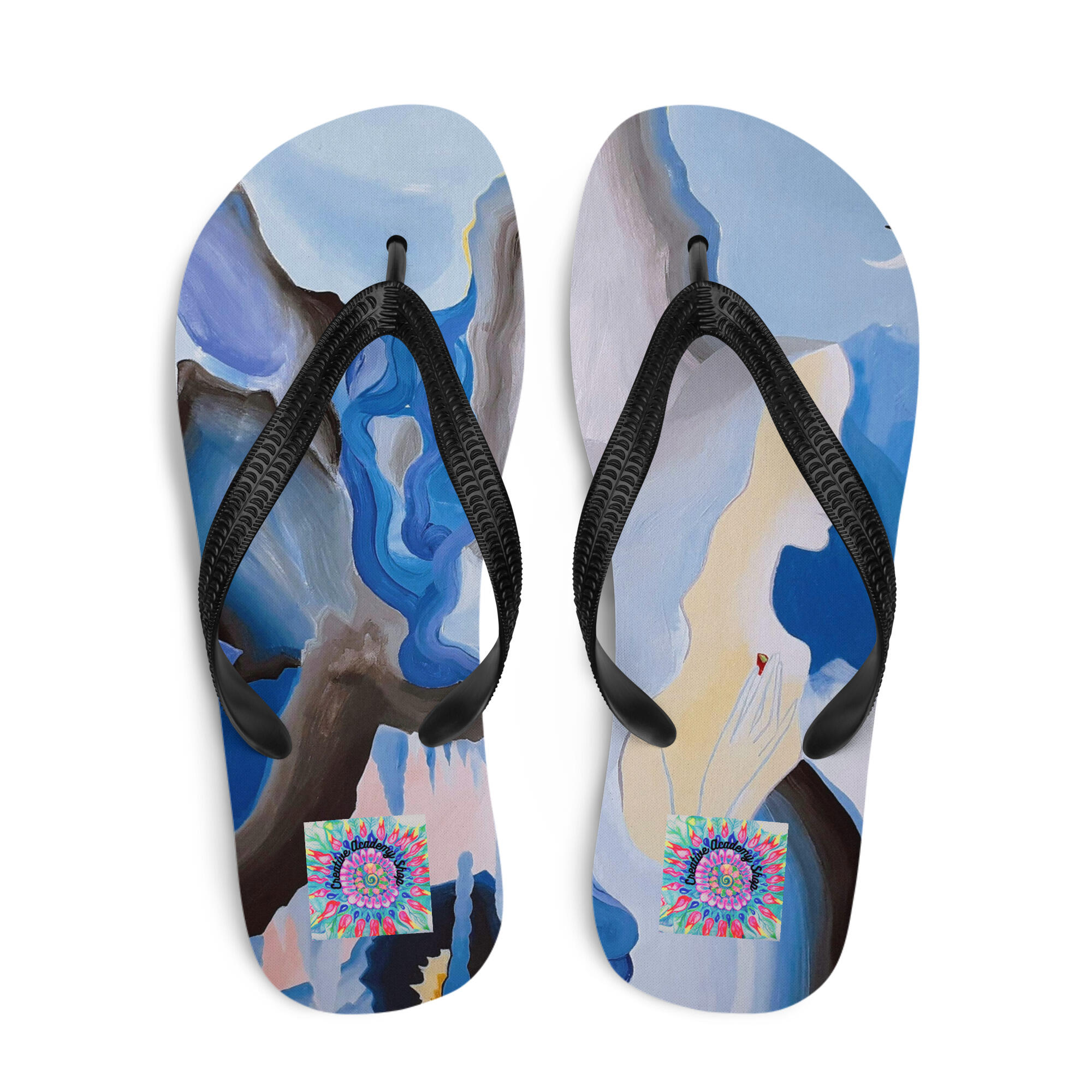 Art Edition Flip Flops: Mystic Moon