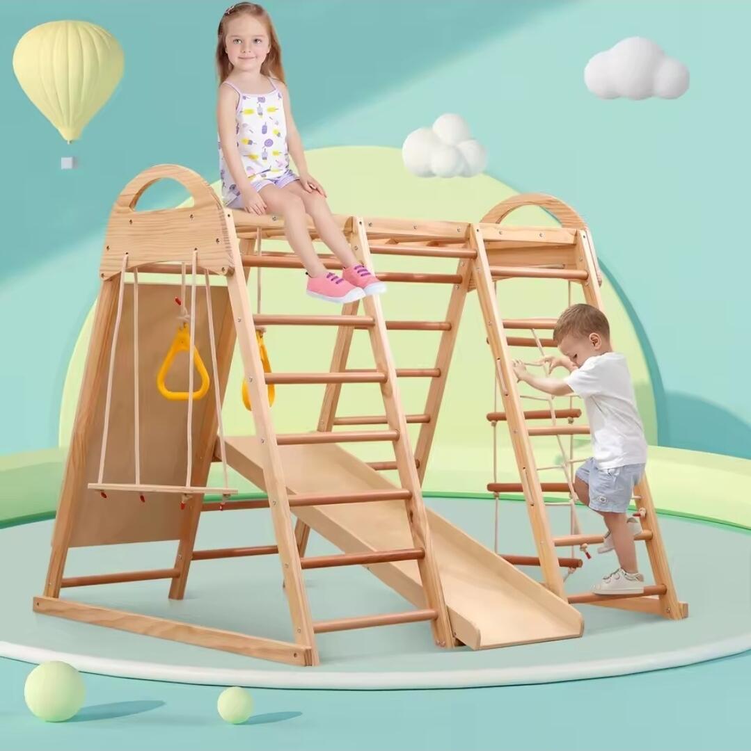 Creative 7-in-1 Wooden Indoor Playground: Adventure Dreams (134×120×120cm)