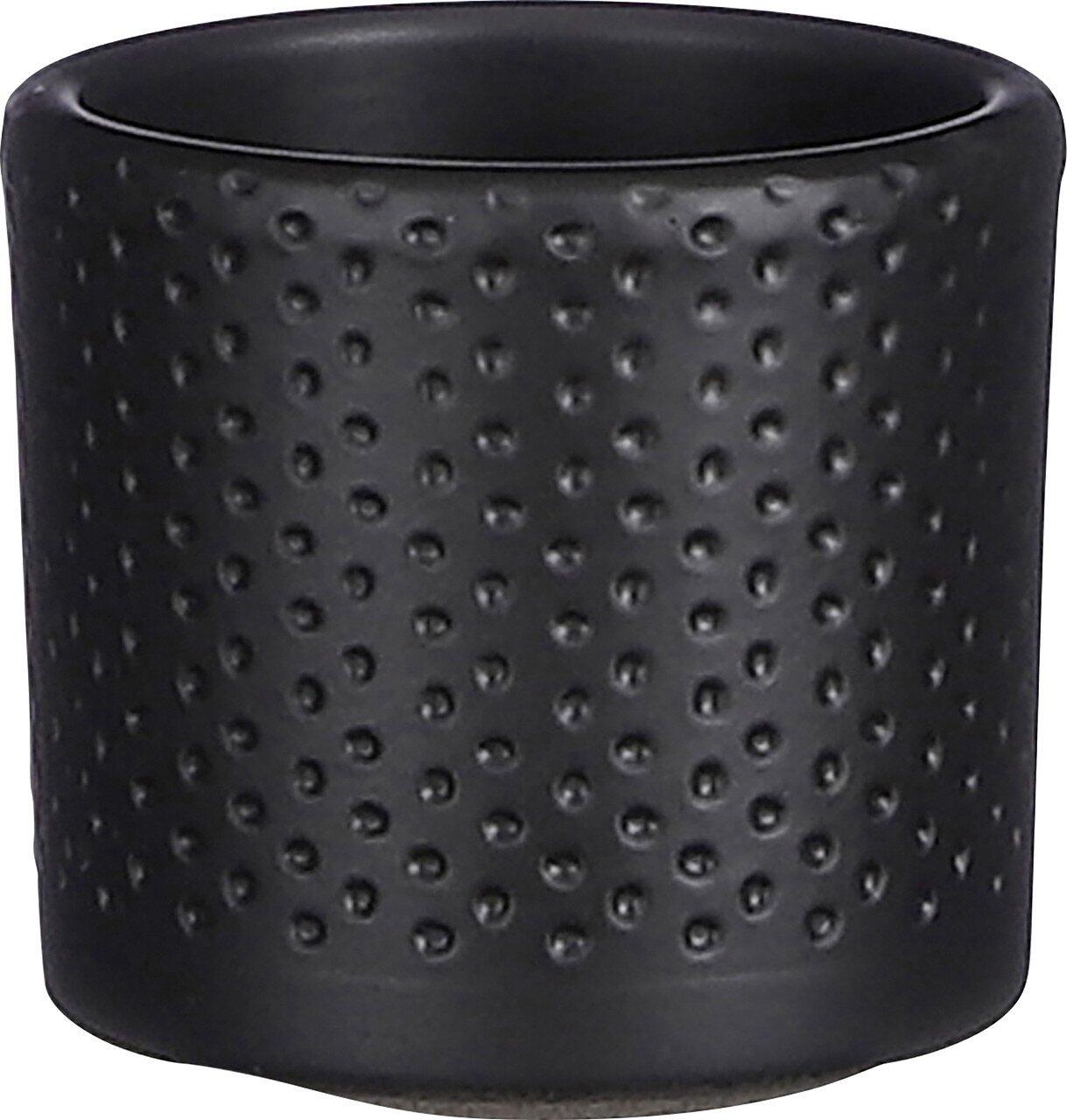 Mica Decorations Übertopf Keramik Era schwarz matt Ø 7 x 7 cm