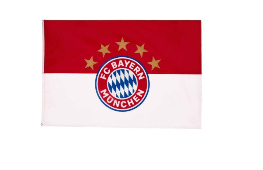 FC Bayern München Drapeau à hisser | Bannière | Logo | Rouge/Blanc | 180 x 120 cm