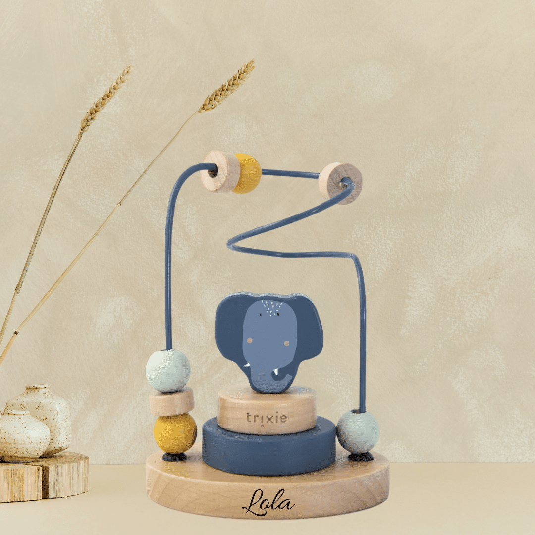 Labyrinthe de perles en bois: Mme Eléphant