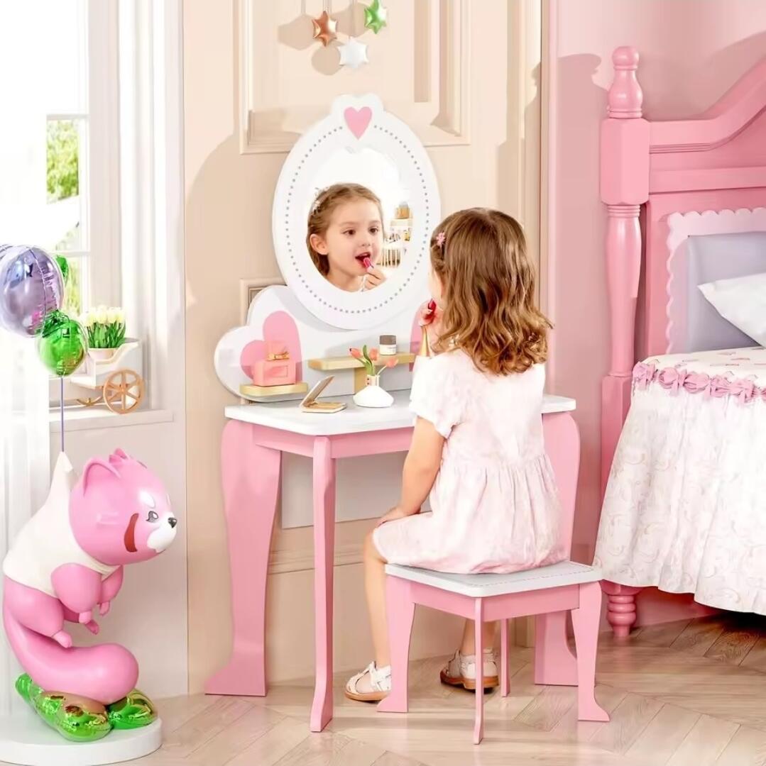 Wooden Princess Dressing Table with Removable Mirror (91 x 50 x33 cm)