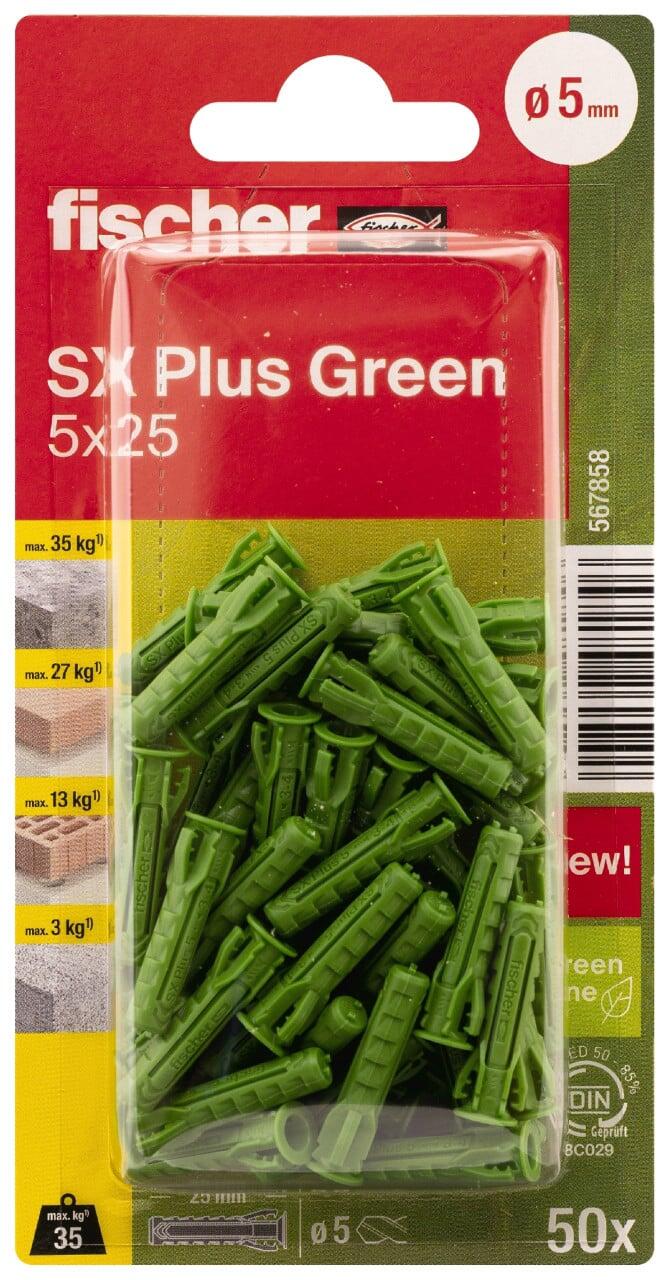 Fischer Spreizdübel SX Plus Green 5.0 x 25 mm - 50 Stück