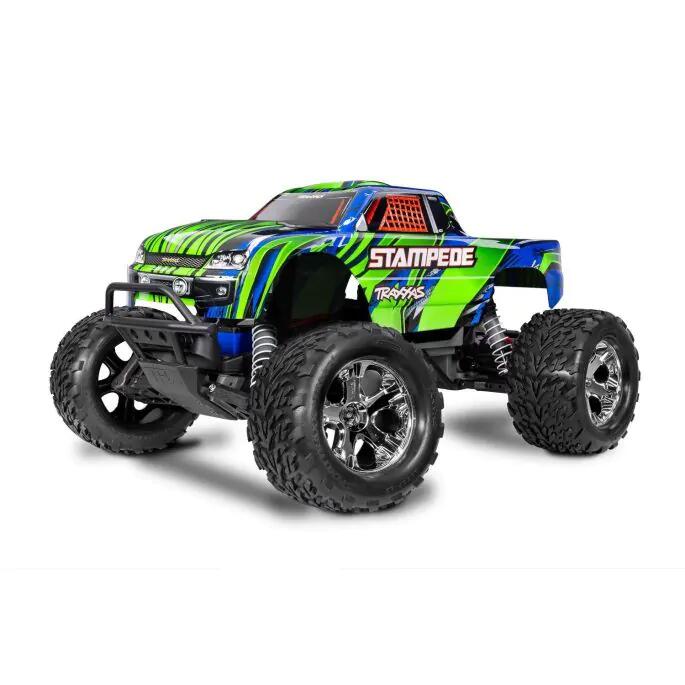 Traxxas 36254-8-GRN Stampede 2WD Brushed HD avec batterie et chargeur USB-C Camion électrique vert 1:10 RC RTR