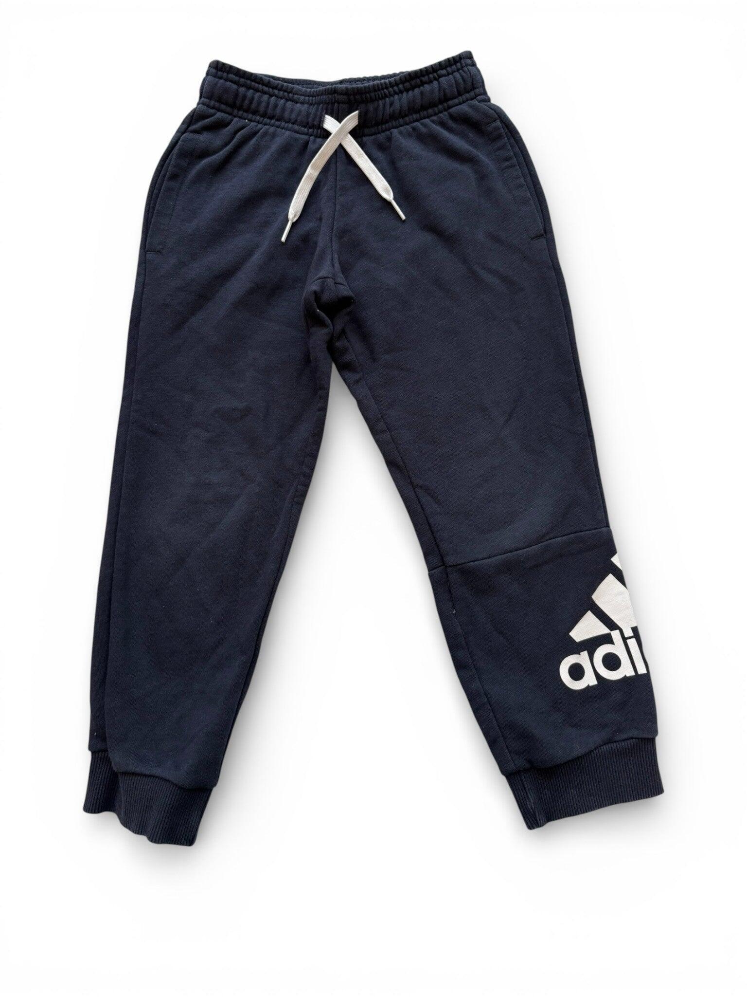 Pantalon de survêtement Adidas bleu marine avec logo (5-6 ans / 116)