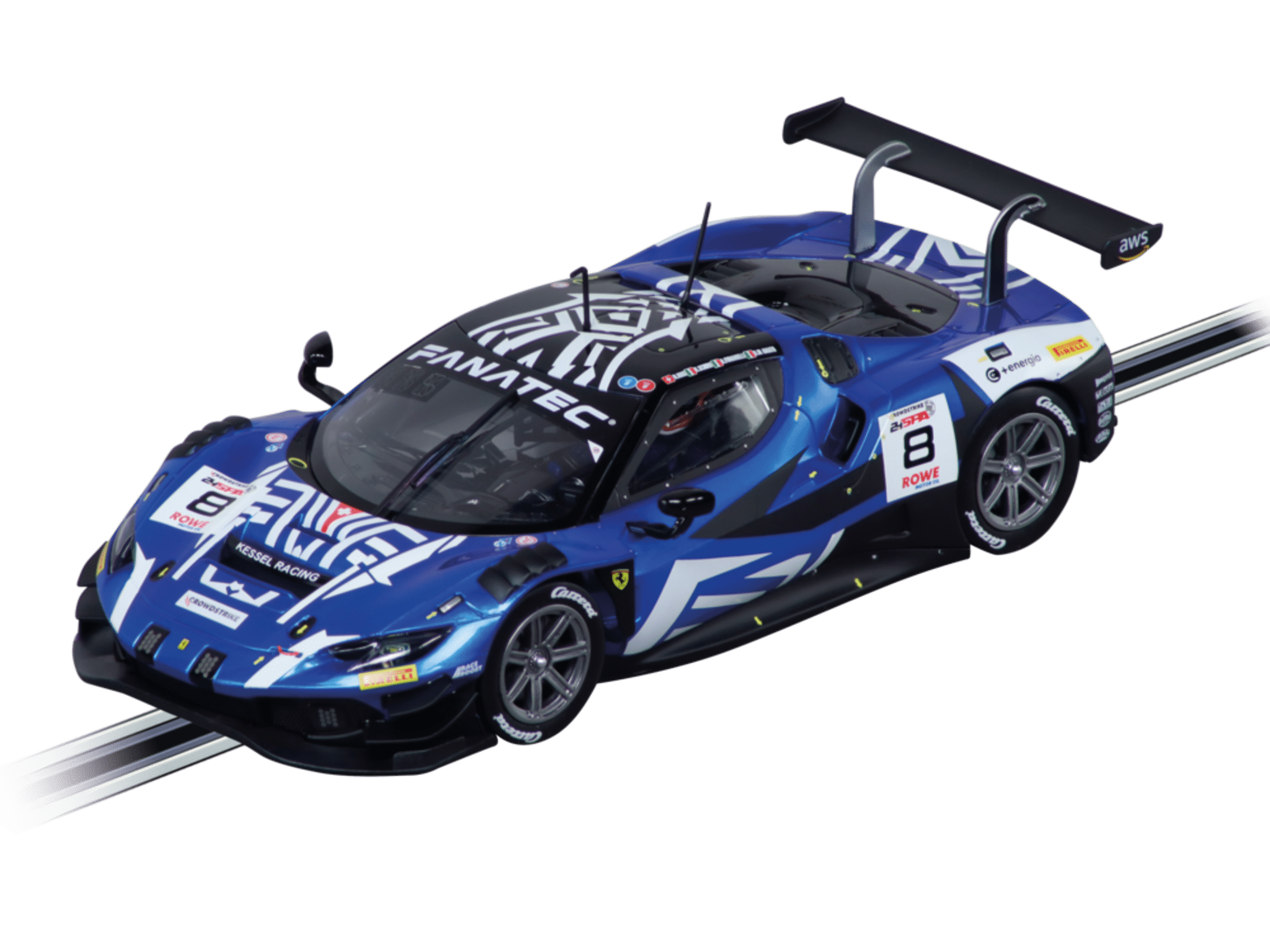 Carrera 20023989 Ferrari 296 GT3 «Kessel Racing, No.8« Spa 24 Hours 2024 Digital 1:24 - slot racing