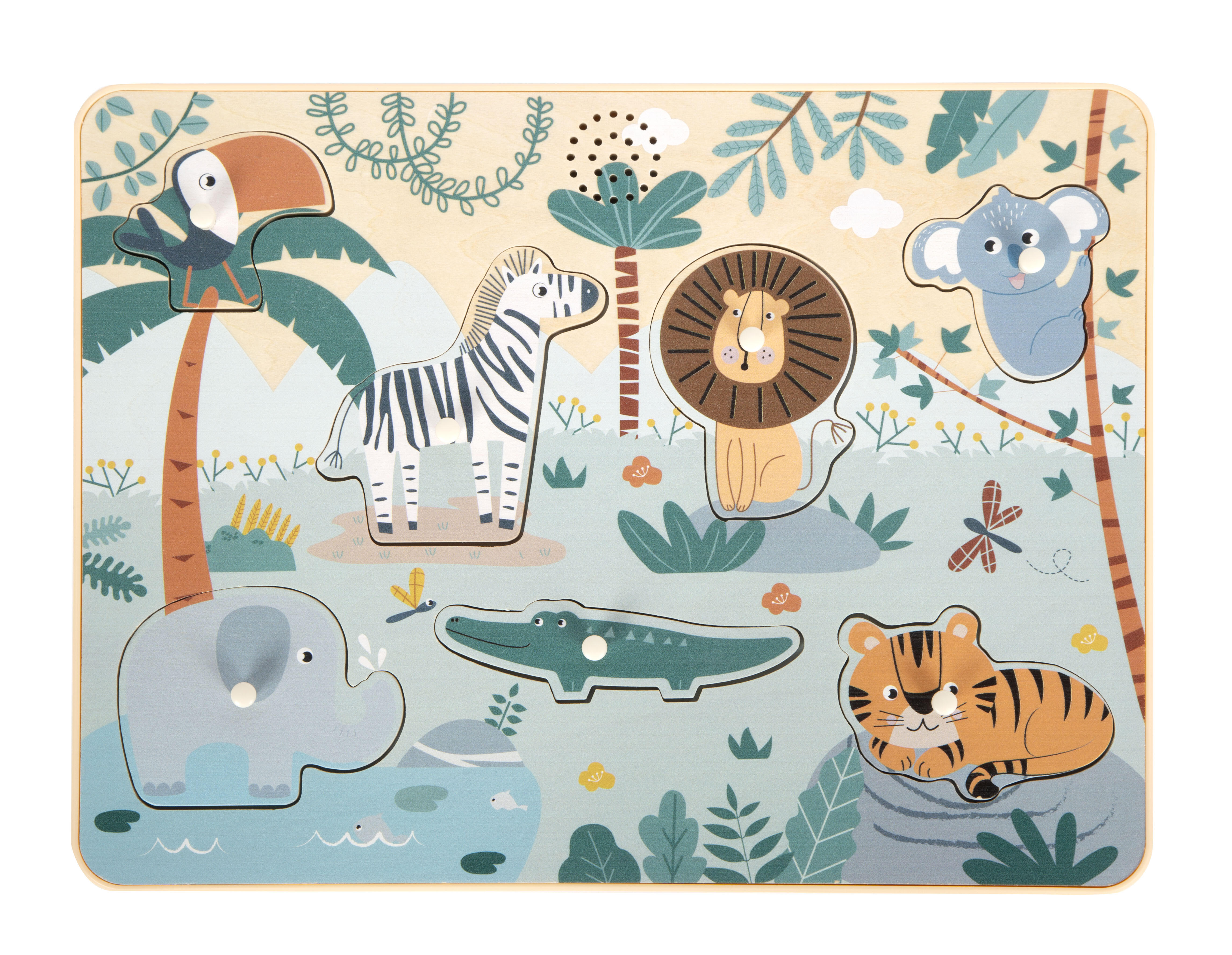 Setzpuzzle sons d'animaux "Safari" - Small foot 12755