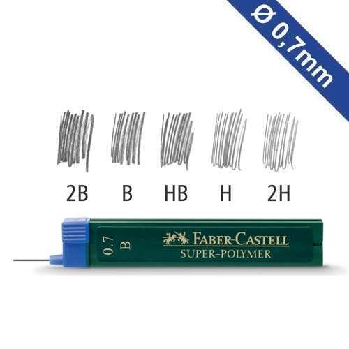 Faber-Castell Mines de crayon, Mines fines Ø 0,7mm