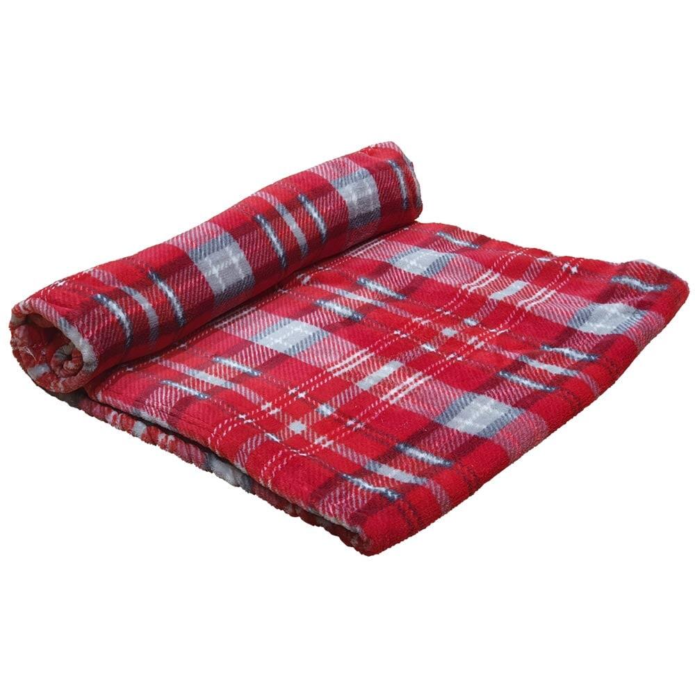 Nobby Christmas Fleece Kareli rouge 70 x 100 cm