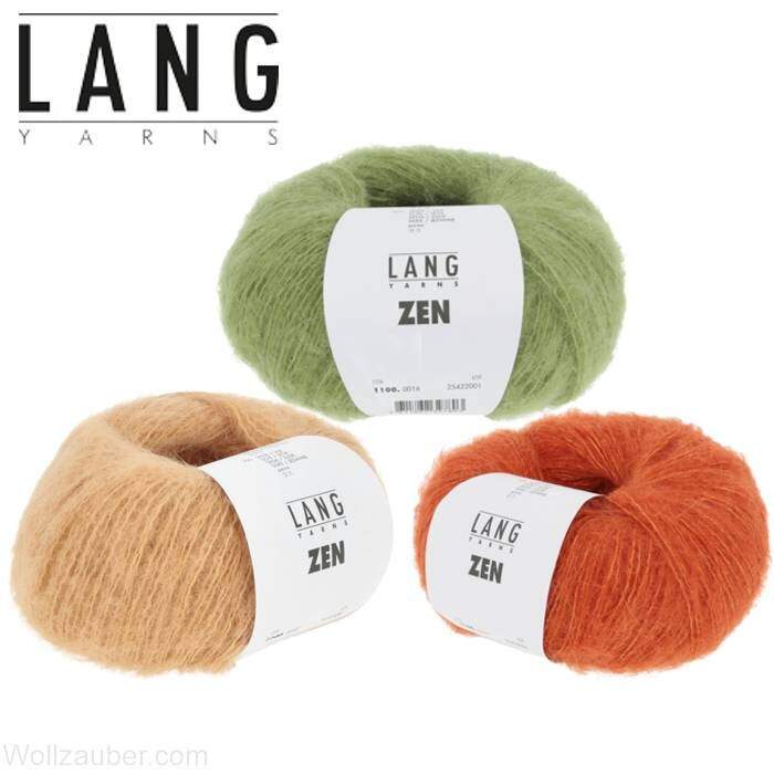 Lang Yarns Zen Garn – Farbe 0094 Offwhite, 25 G Knäuel, Aus Merino, Alpaka & Seide, Lauflänge 200 M