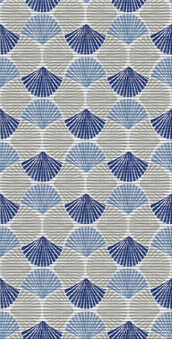 d-c-fix Soft Foam Mat Seashells 80 x 50 cm beige/blue