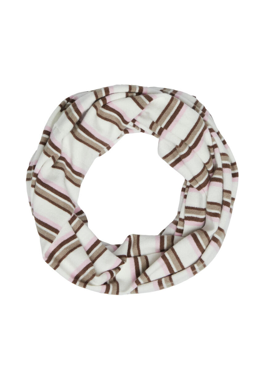 Feinstrick Loop-Schal mit Streifenmuster