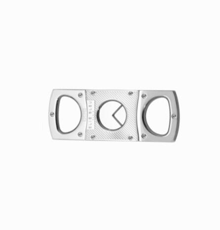 Elie Bleu Cigar Cutter Stainless Steel Diagonal Stripes