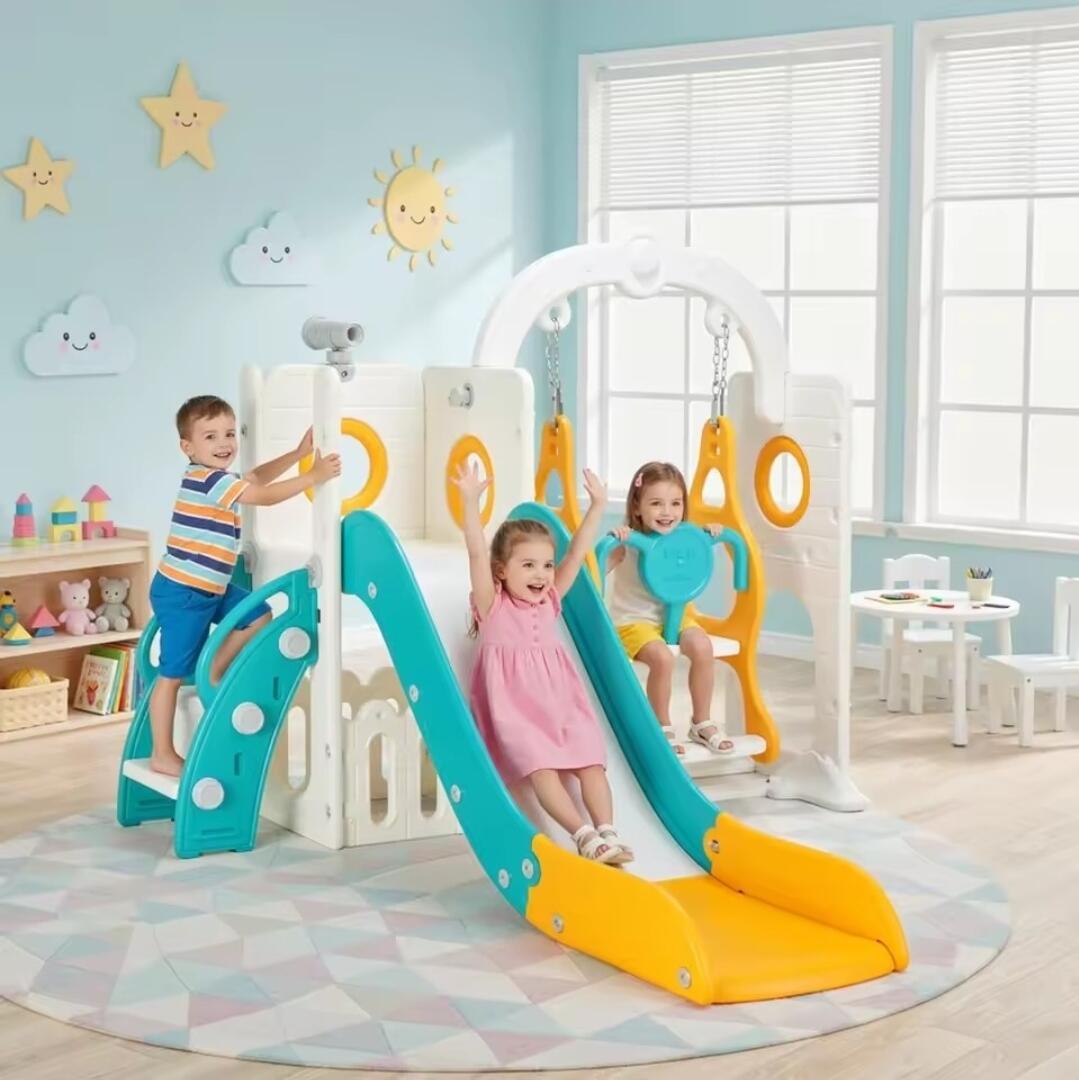 Colorful Children's Playground: Indoor & Outdoor