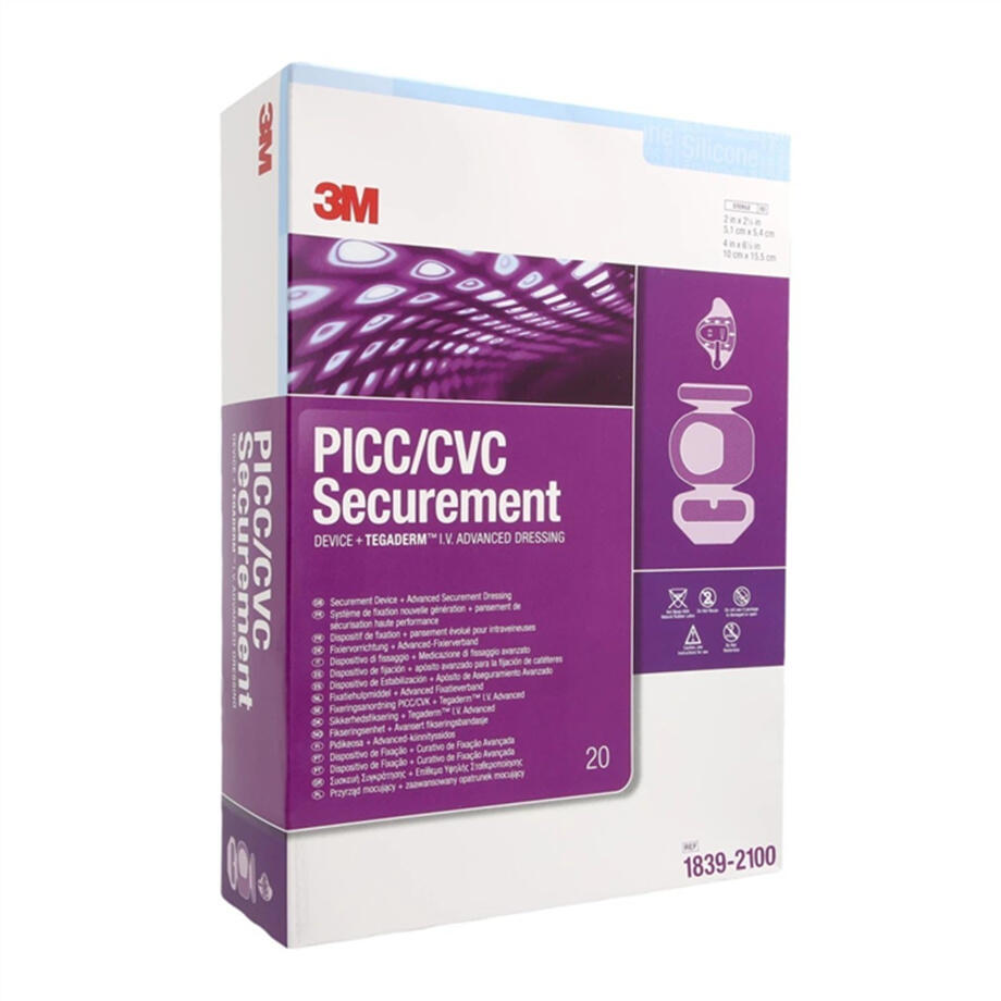 Tegaderm picc 10 cm x 15,5 cm, 20 pieces steril, grip-lock fixation
