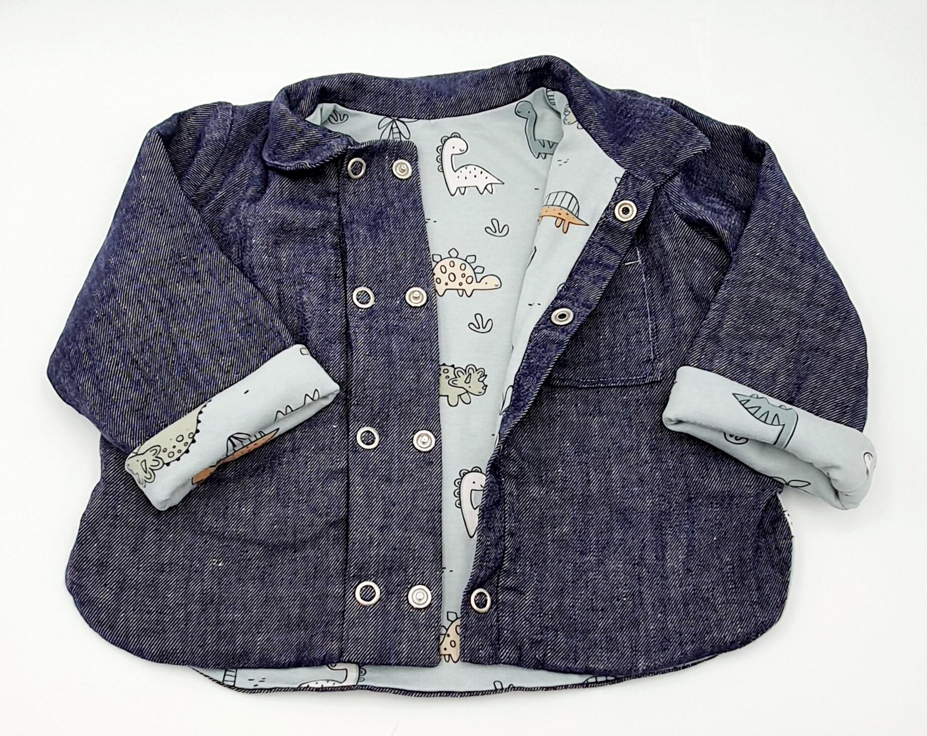 Chemise évolutive et reversible "Little dinos# made in Luxembourg