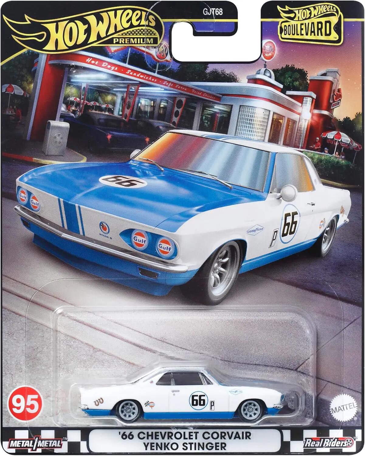 Hot Wheels Premium - #GJT68 HRT69 - '66 Chevrolet Chevy Corvair Yenko Stinger - Boulevard #95  - Hot Wheels Premium - 1/64