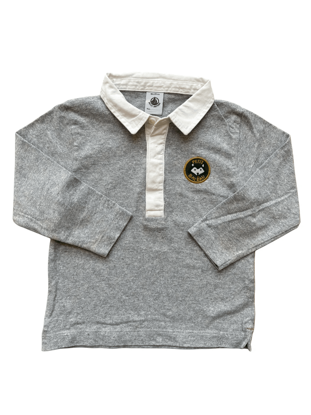 Petit Bateau Grey Rugby Polo (18M)