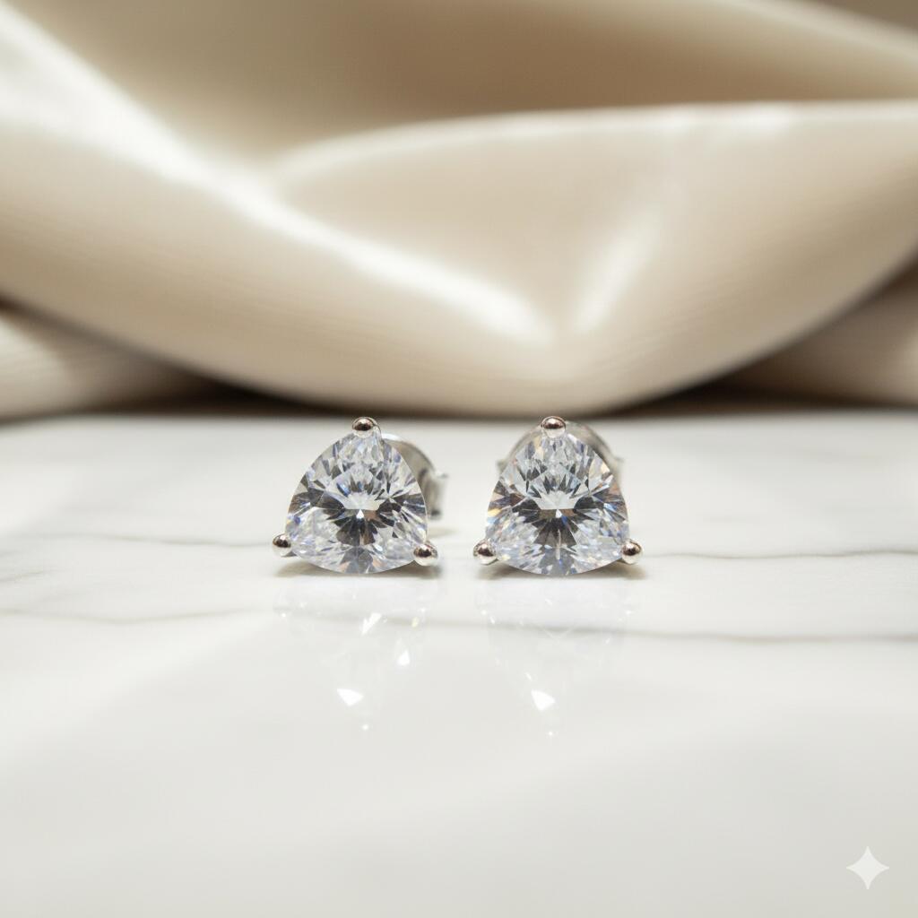 Boucle Oreille RS TZ-173 Pierre en cœur de 6 X 6 mm