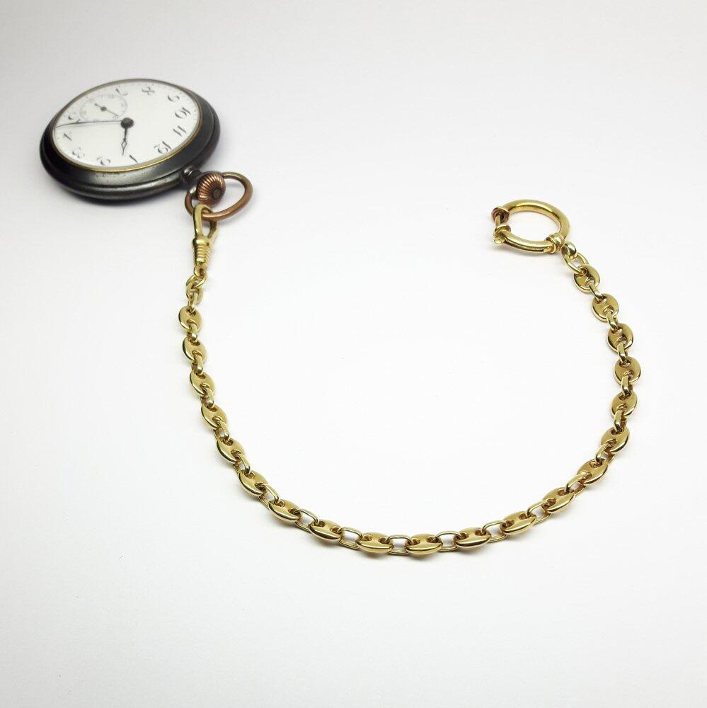Taschenuhrkette vergoldet 26cm, Vintage.